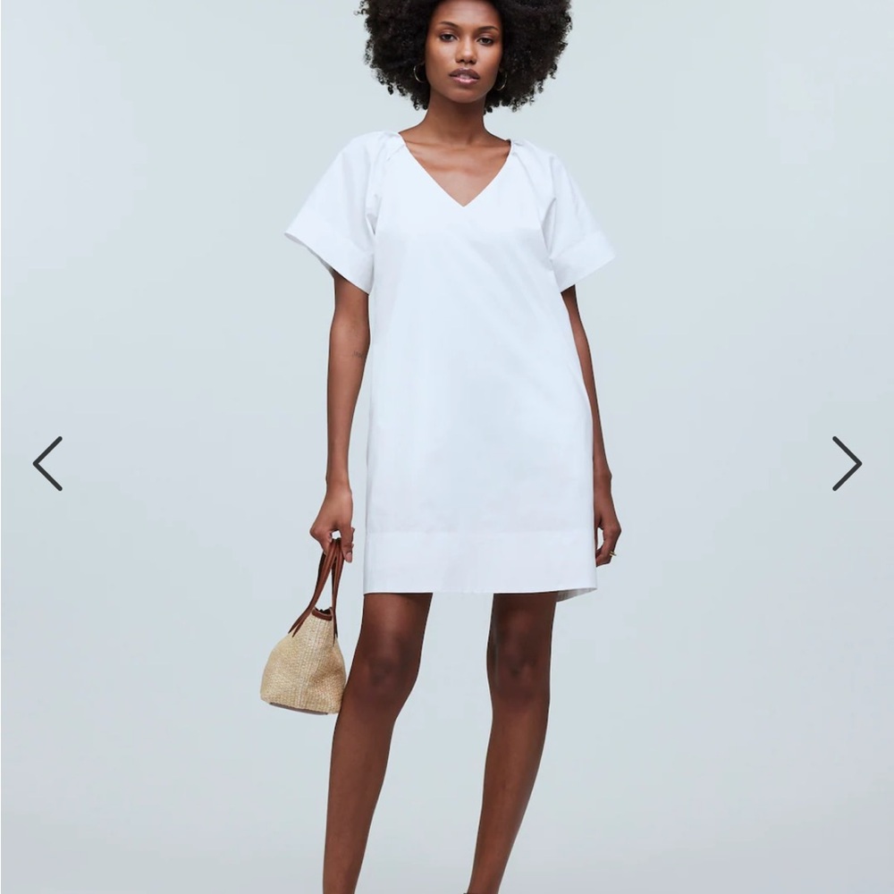 NWT! Madewell Vneck Mini Shirtdress